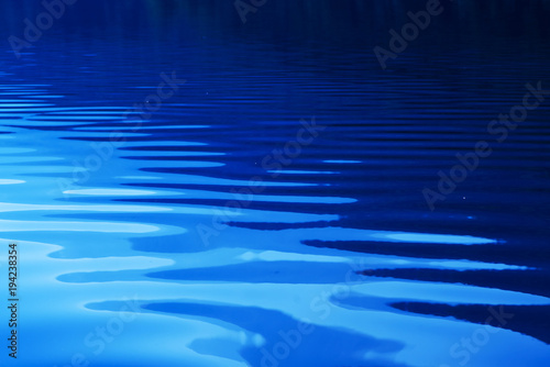 蓝色波纹水作为抽象背景